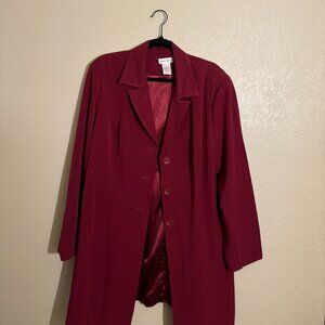 Monroe & Main Deep Red Trench Coat